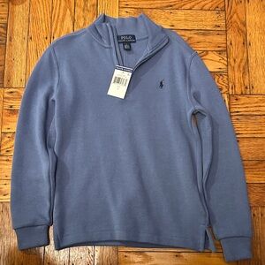 Polo by Ralph Lauren Men's Light Blue Zip-Up Sweater